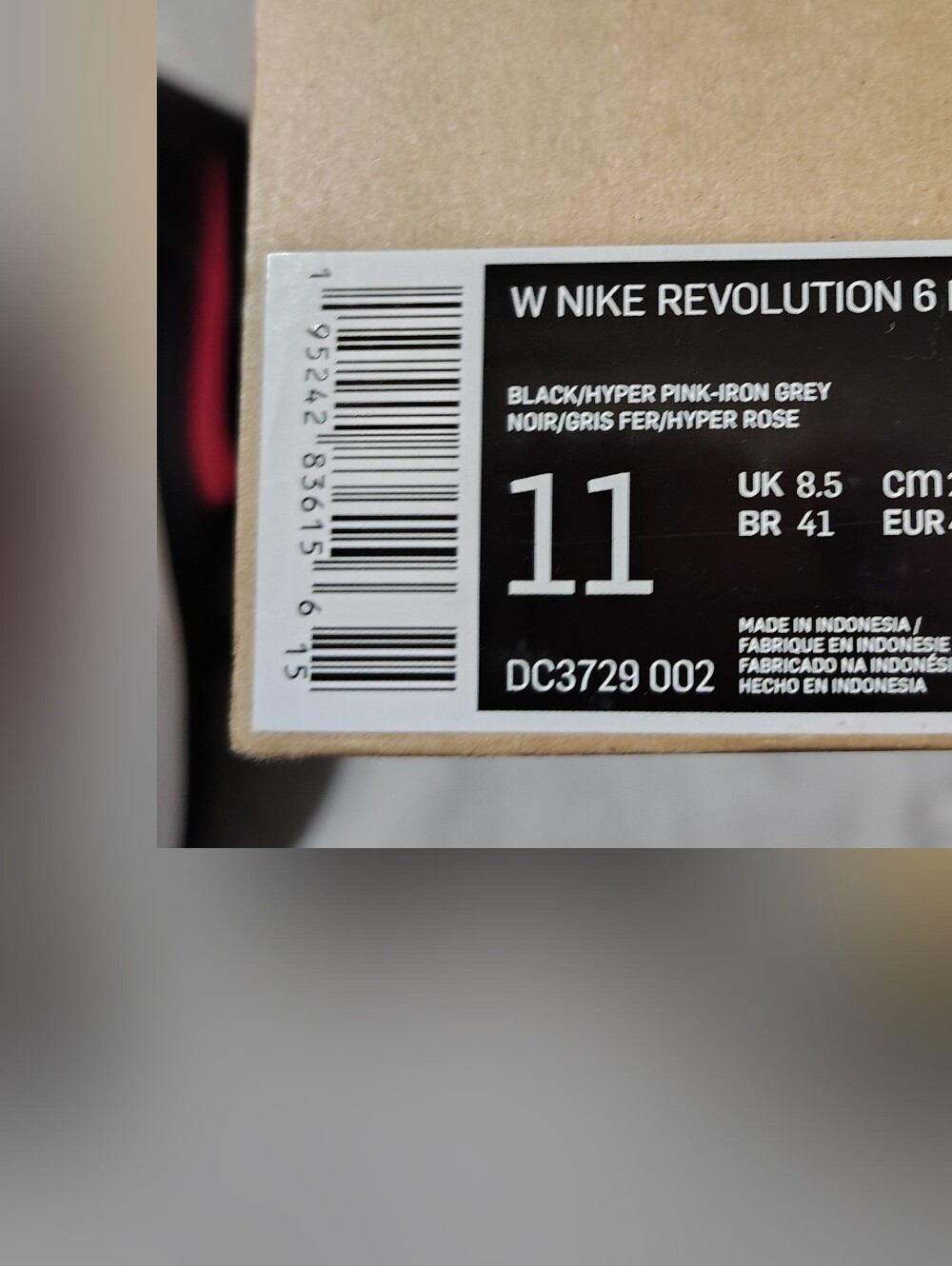 Nike Women's Revolution 6 Next Nature Running Shoe black/hyper pink Size 11 - Picture 6 of 6